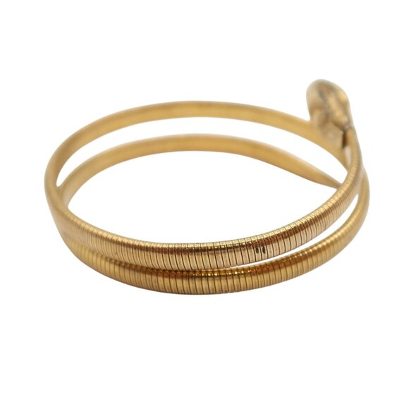 Vintage FORSTNER 12K GF Snake Coil Wrap Bracelet 40's Art Deco Egyptian Revival - Picture 4 of 10